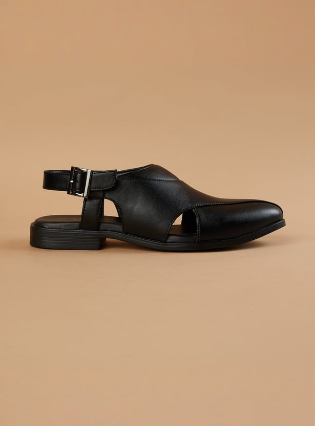 CODE Closed Toe Sandals with Buckle Strap