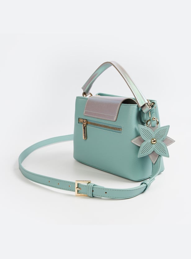 ELLE Textured Sling Bag with Charms