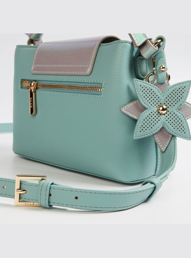 ELLE Textured Sling Bag with Charms