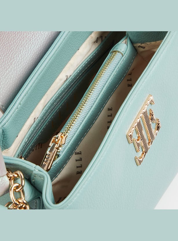 ELLE Textured Sling Bag with Charms