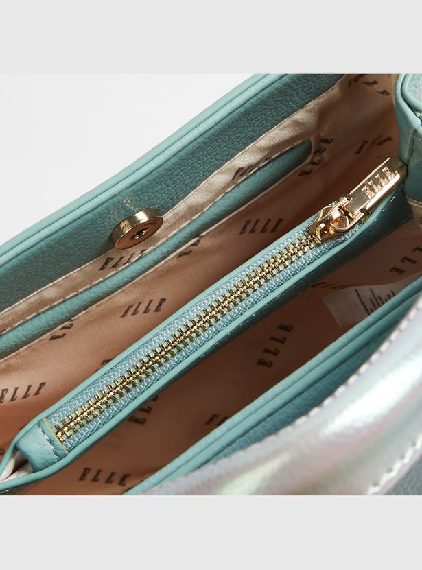 ELLE Textured Sling Bag with Charms