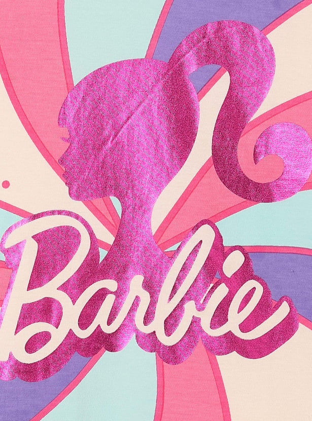 KIDSVILLE Girls Barbie Print T-shirt