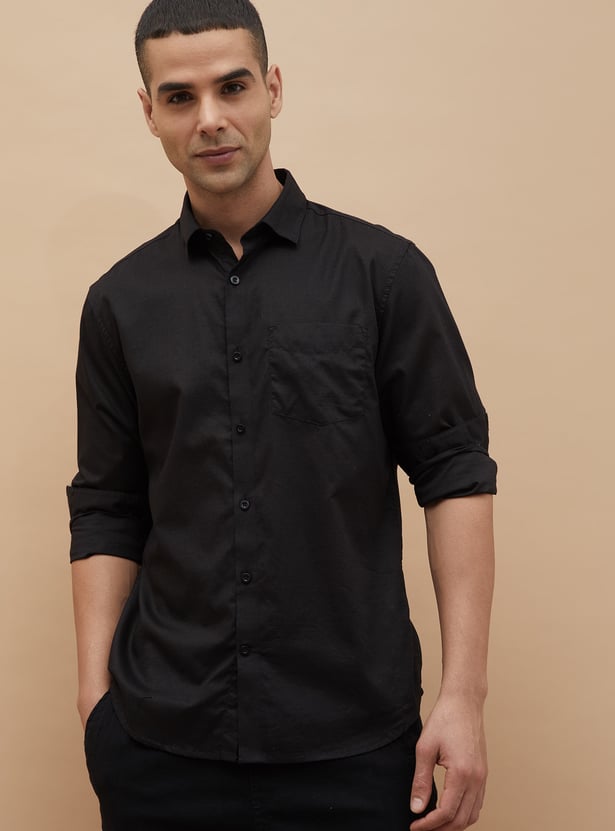CODE Solid Regular Fit Shirt