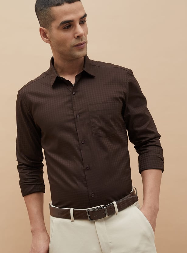 CODE Checked Slim Fit Formal Shirt