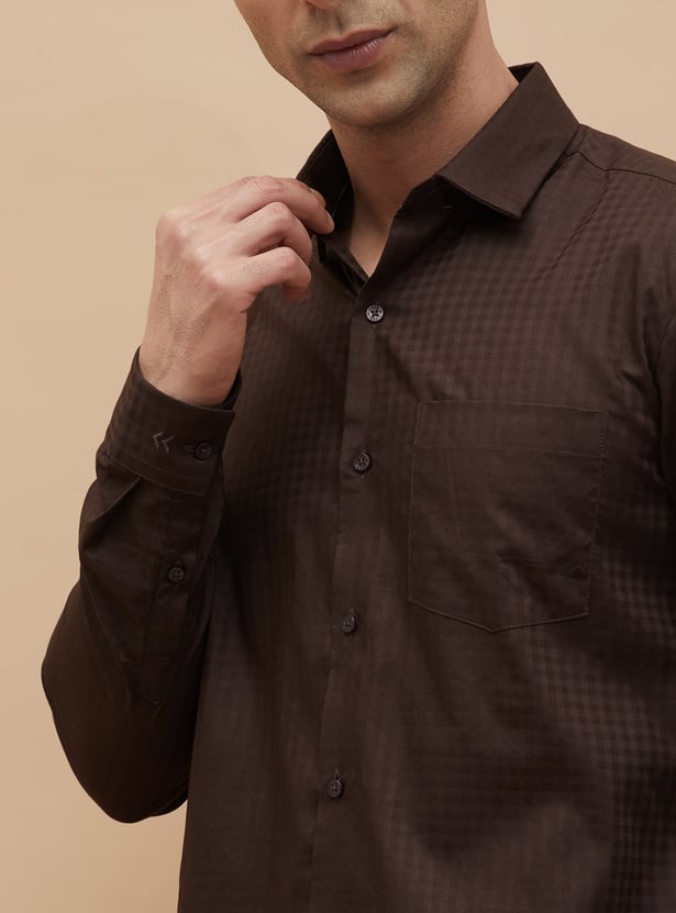 CODE Checked Slim Fit Formal Shirt