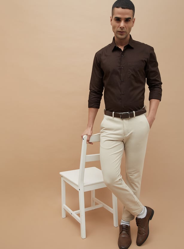 CODE Checked Slim Fit Formal Shirt