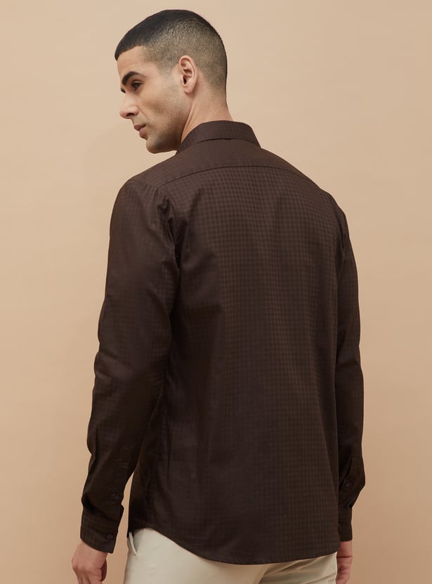 CODE Checked Slim Fit Formal Shirt