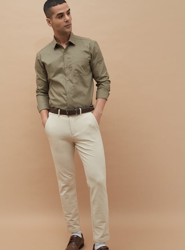 CODE Checked Slim Fit Formal Shirt
