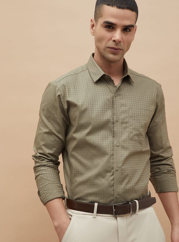 CODE Checked Slim Fit Formal Shirt