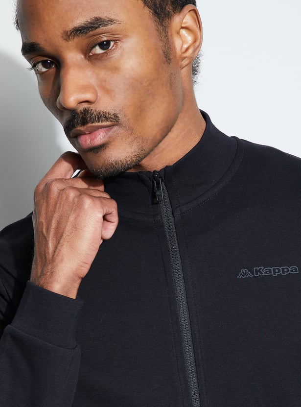 KAPPA Solid Zip-Through Sweatshirt