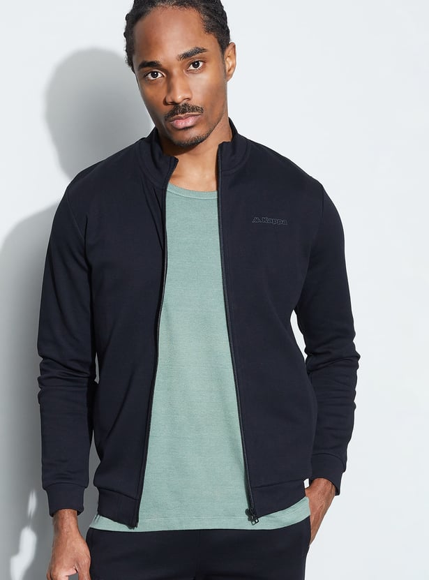 KAPPA Solid Zip-Through Sweatshirt