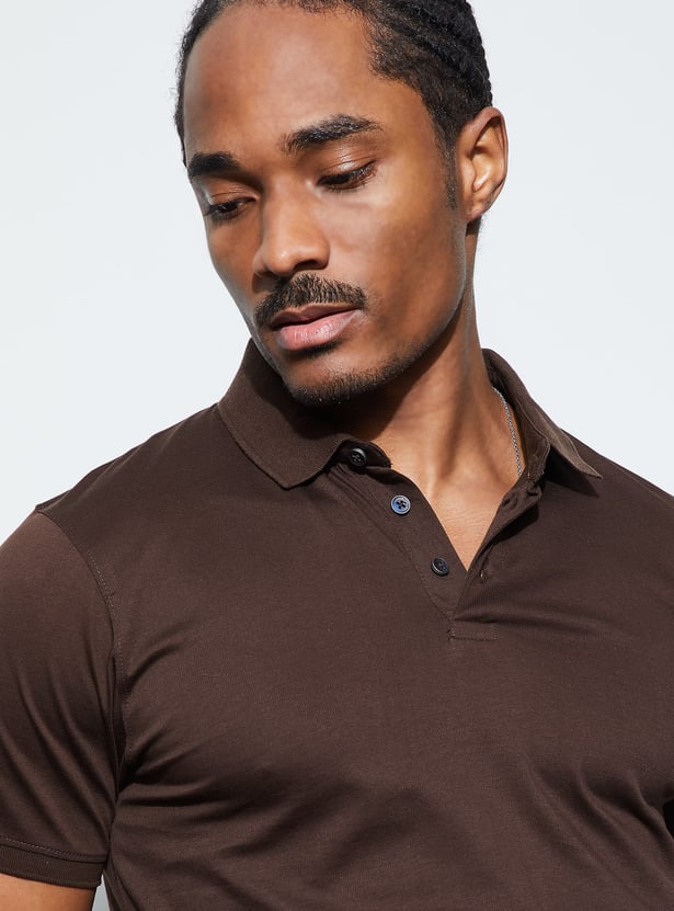 Buy CODE Solid Polo T-shirt from CODE at just INR 1499.0