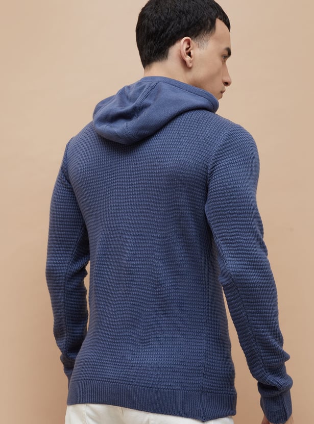 FAME FOREVER Knitted Hooded Sweater