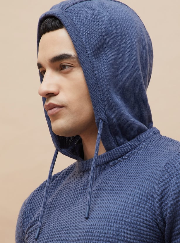 FAME FOREVER Knitted Hooded Sweater