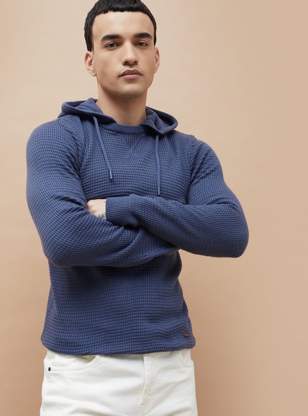 FAME FOREVER Knitted Hooded Sweater