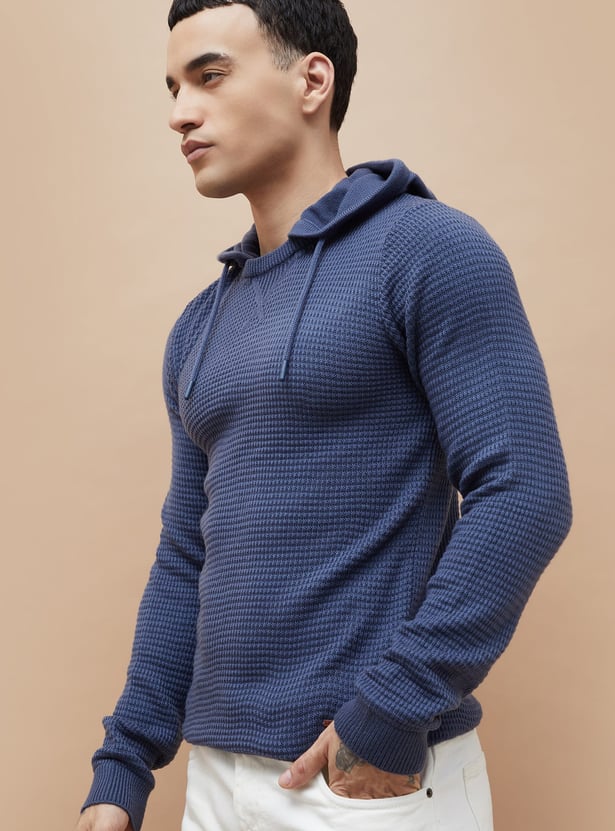 FAME FOREVER Knitted Hooded Sweater