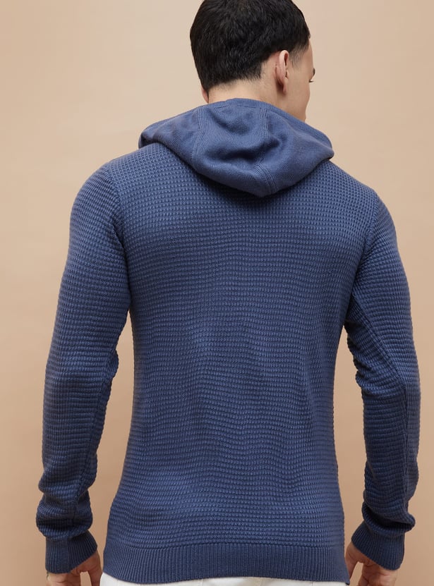 FAME FOREVER Knitted Hooded Sweater