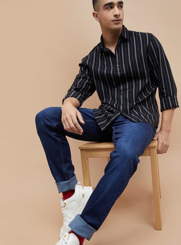 FAME FOREVER Striped Smart Fit Shirt