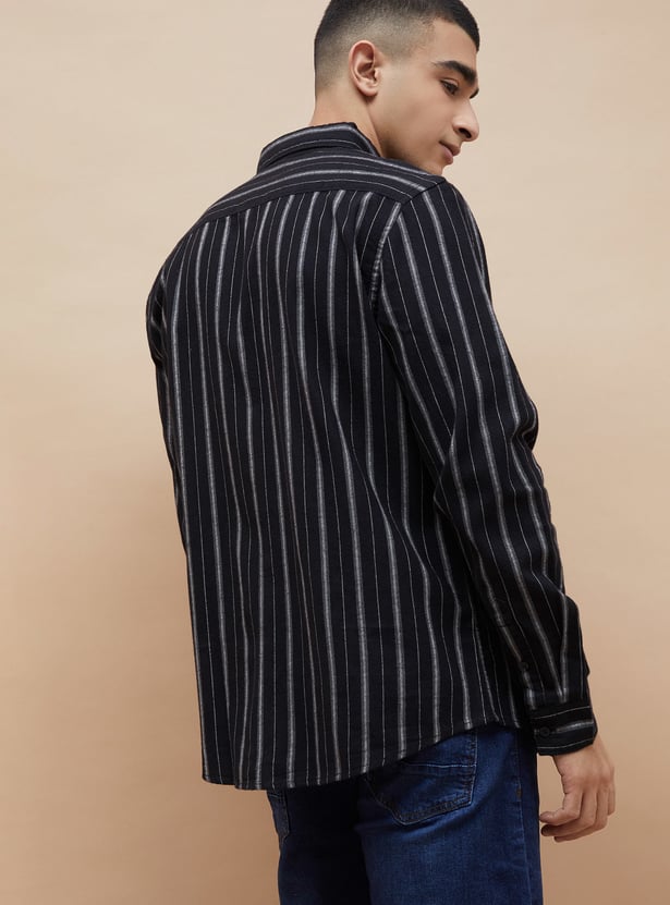 FAME FOREVER Striped Smart Fit Shirt