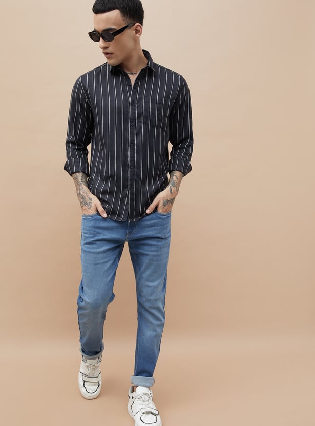 FAME FOREVER Striped Smart Fit Shirt