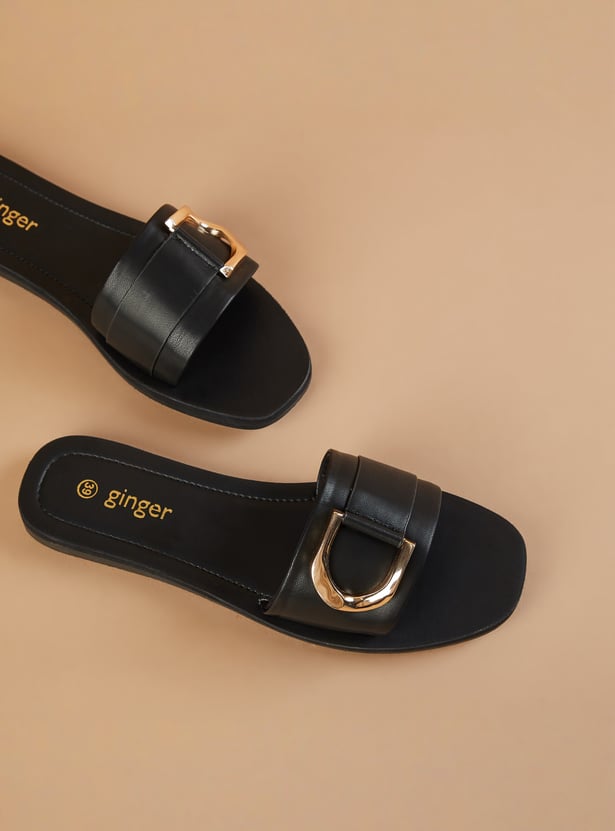 GINGER Textured Slip On Flats
