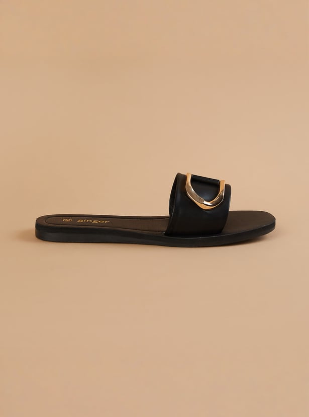 GINGER Textured Slip On Flats