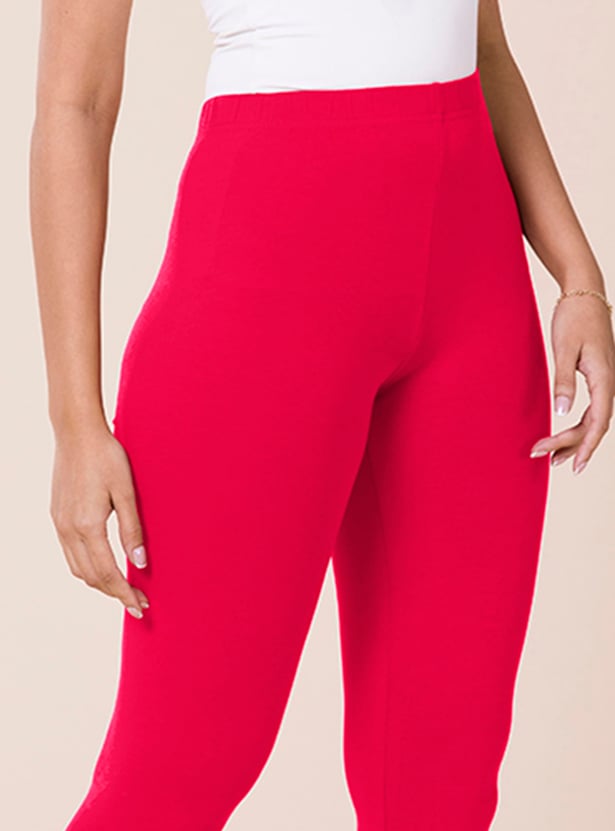 GO COLORS Solid Leggings