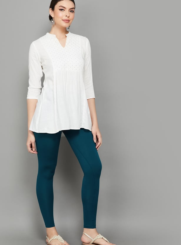 GO COLORS Solid Leggings