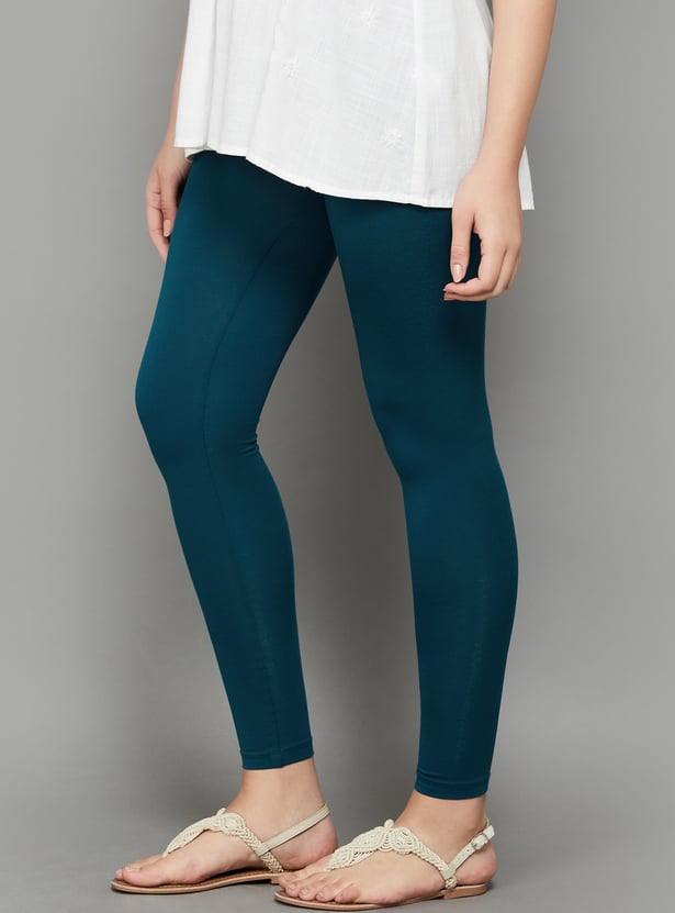 GO COLORS Solid Leggings