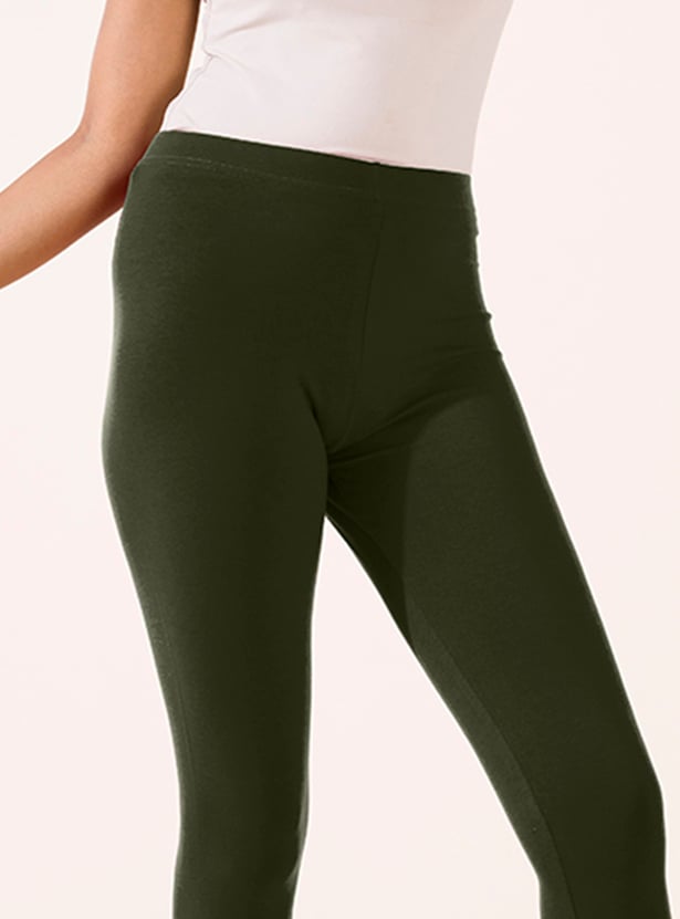 GO COLORS Solid Leggings