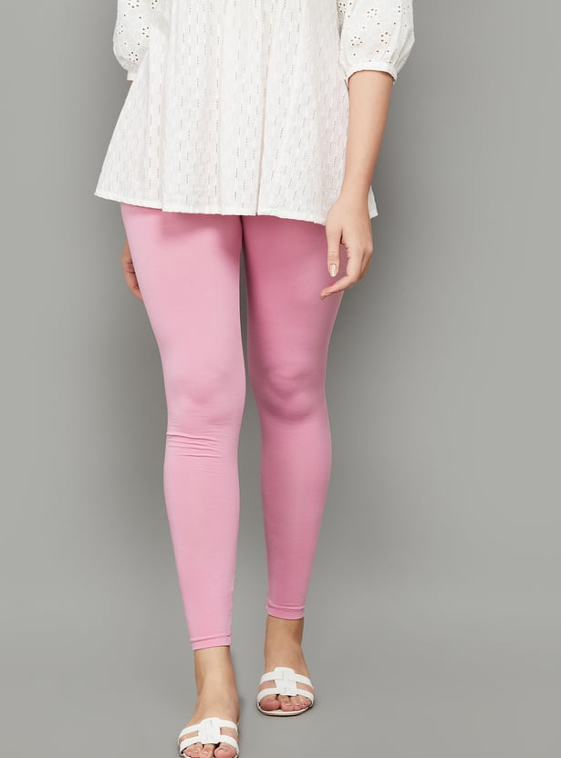 GO COLORS Solid Leggings