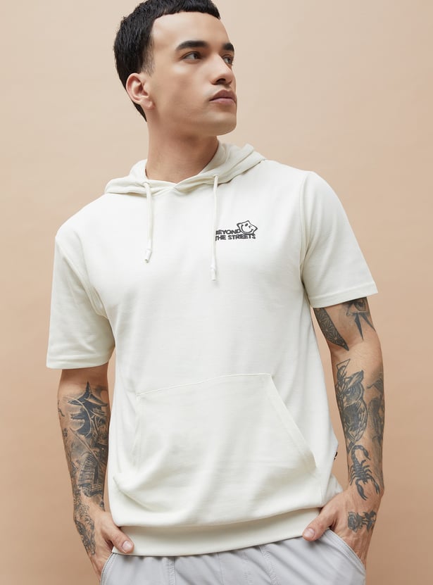 Smiley World Graphic Print Hooded Sweatshirt