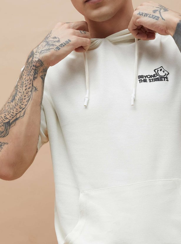 Smiley World Graphic Print Hooded Sweatshirt