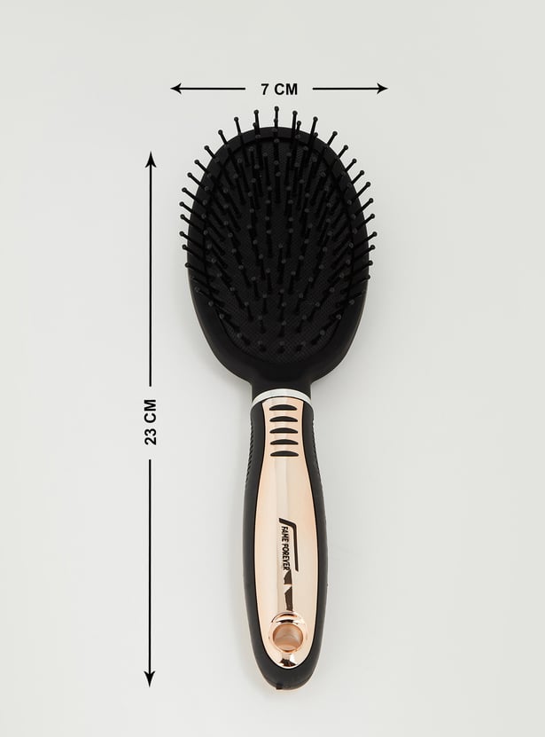 FAME FOREVER Oval Hairbrush with Metallic Handle