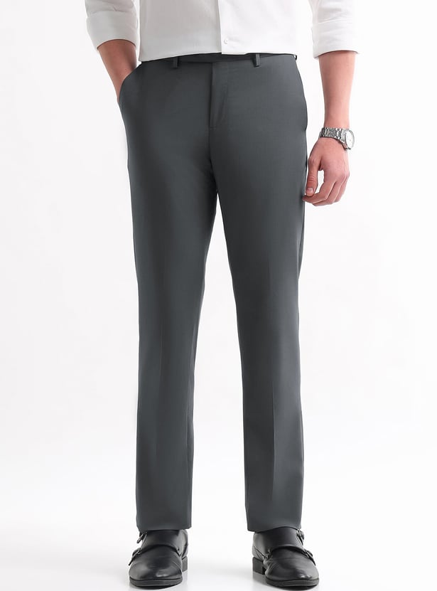 ARROW Solid Regular Fit Formal Trousers