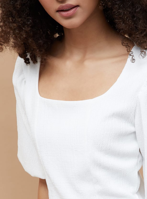 GINGER Textured Crop Top