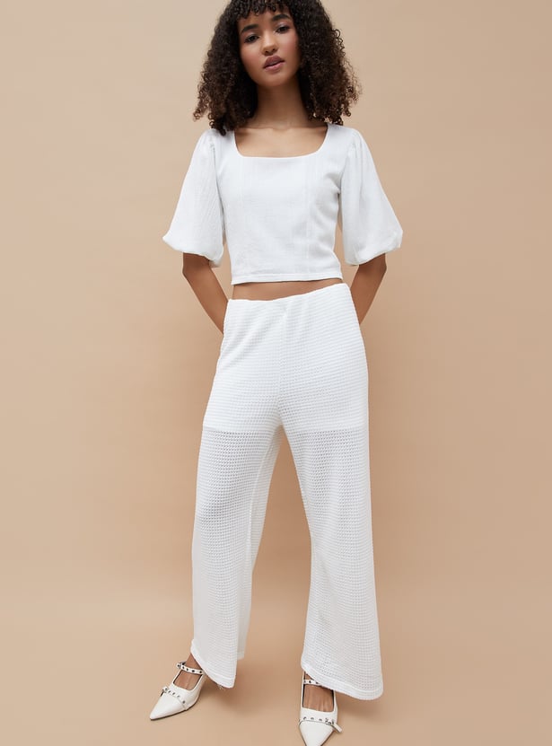 GINGER Textured Crop Top