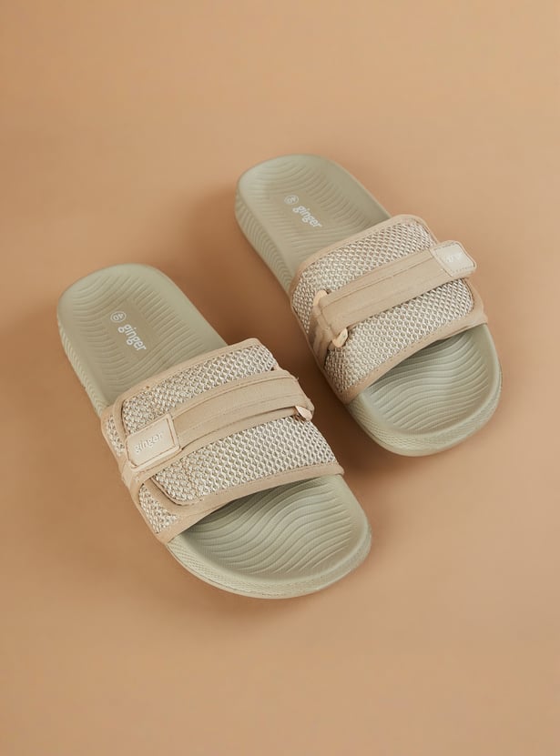 GINGER Woven Strap Velcro Sliders