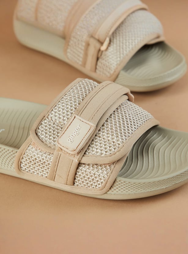 GINGER Woven Strap Velcro Sliders