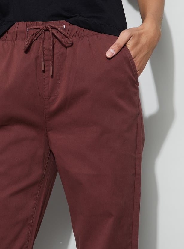 FAME FOREVER Solid Slim Fit Joggers