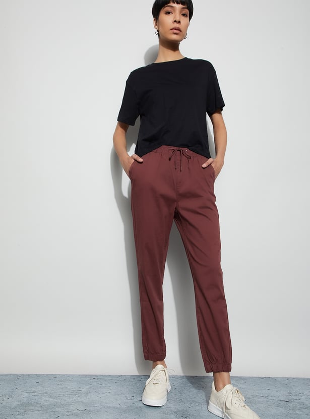 FAME FOREVER Solid Slim Fit Joggers