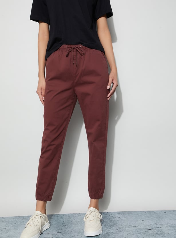 FAME FOREVER Solid Slim Fit Joggers