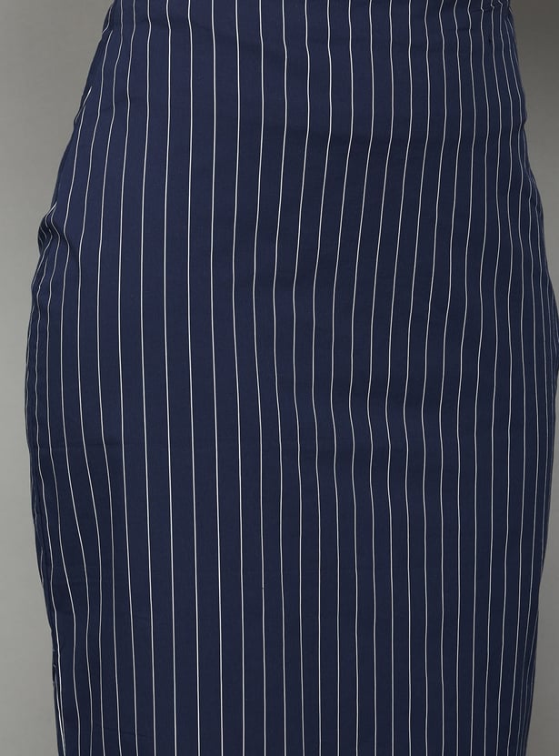 AND Striped Pencil Skirt