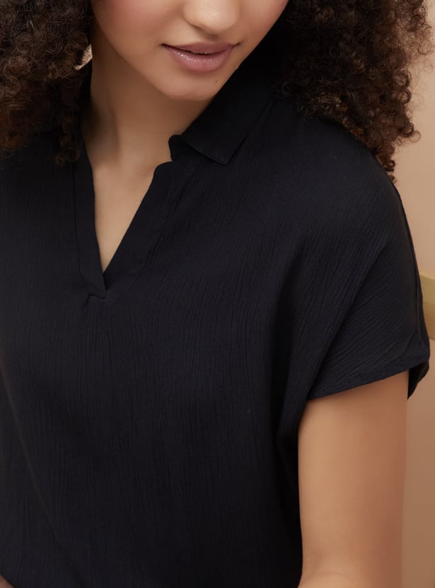 FAME FOREVER Textured Top