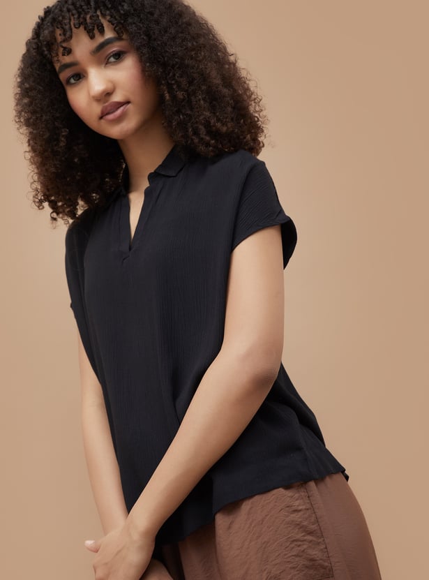 FAME FOREVER Textured Top