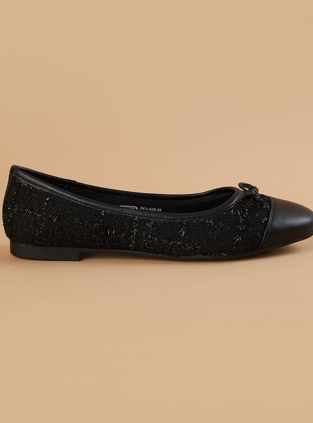 GINGER Textured Ballerinas