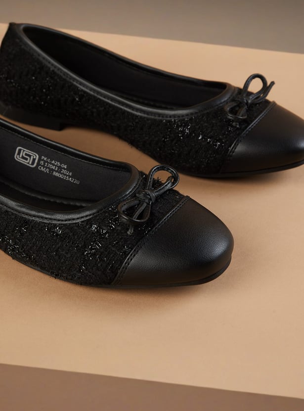 GINGER Textured Ballerinas