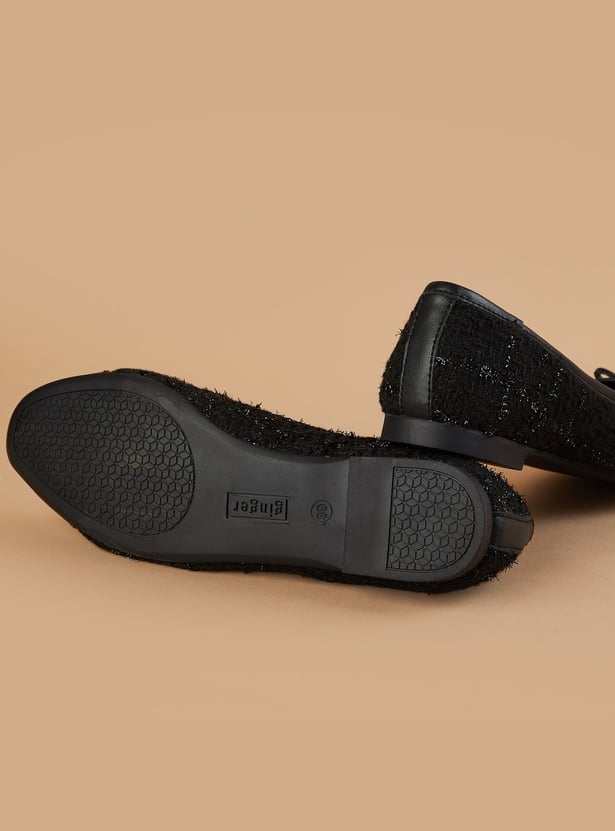 GINGER Textured Ballerinas