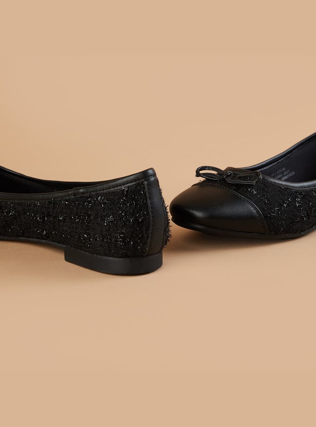 GINGER Textured Ballerinas