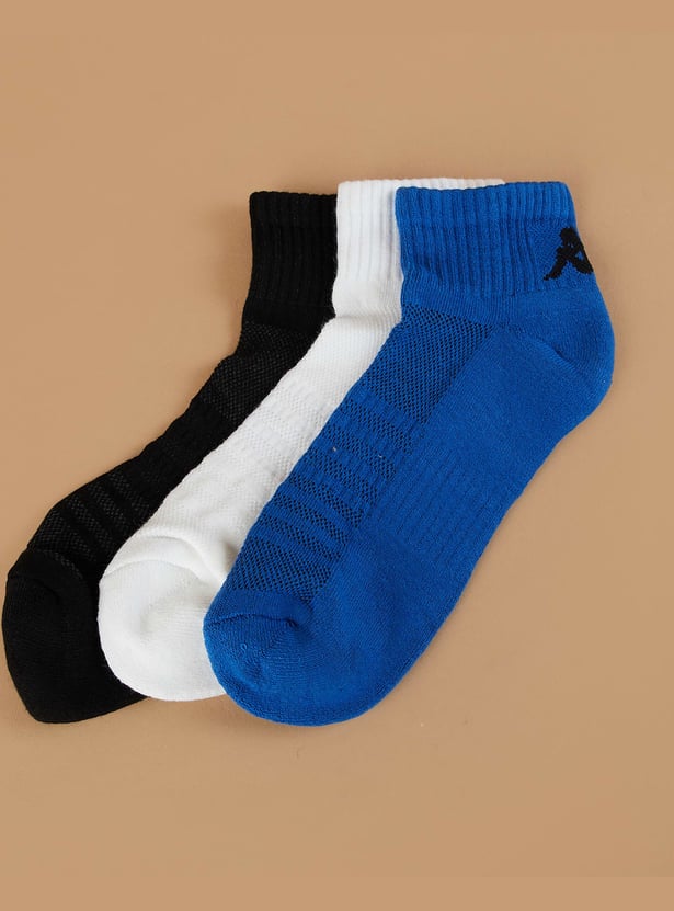 KAPPA Striped Ankle Length Sports Socks - Pack of 3